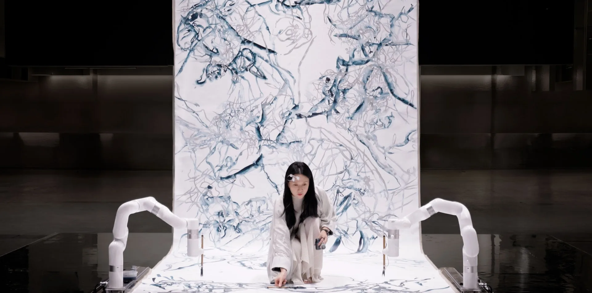 Featured image for Sougwen Chung: Drawing with Robotic Systems